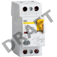 Iek MDV11-2-025-030 УЗО ВД1-63 2Р 25А 30мА тип А ИЭК