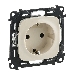 Механизм розетки Valena Allure 16А 250В 2К+З с лицевой панелью безвинт. зажимы сл. кость Leg 753821