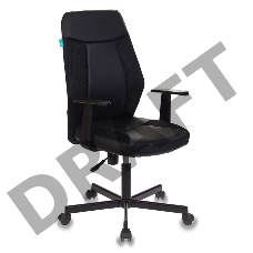 Кресло Бюрократ CH-606/BL+TW-11 черный искусст.кожа/ткань крестовина металл