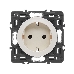 Механизм розетки СП Celiane 2P+E защ. шторки нем. станд. с безвинт. зажим. Leg 067153