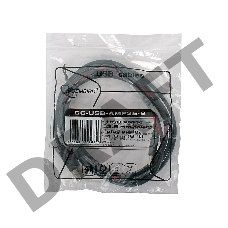 Кабель Gembird/Cablexpert CC-USB-AMP35-6, Кабель USB 2.0 Pro , AM/DC 3,5мм (для хабов), 1.8м, экран, черный, пакет 