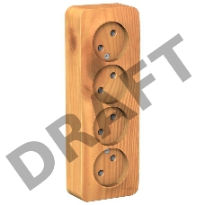 Розетка SCHNEIDER ELECTRIC Blanca  4-м оп 16А 250В без шторок без заземл. изол. пласт.