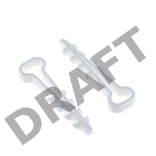 Дюбель-хомут d6х14мм для плоского кабеля полипропилен бел. (уп.50шт) EKF plc-cd-6x14w