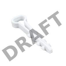 Дюбель-хомут d5-10мм для плоского кабеля полипропилен бел. (уп.50шт) EKF plc-cd-5x10w