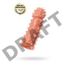 Насадка KOKOS реалистичная с дополнительной стимуляцией, TPE, телесная, 12.7 см