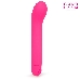 Розовый мини-вибратор с увеличенной головкой - 14 см.