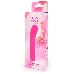 Розовый мини-вибратор с увеличенной головкой - 14 см.