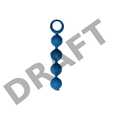 Анальная цепочка Appulse, 2,5 x 13 см , цвет кобальт