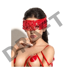 Украшение на голову Me Seduce Queen of hearts с длинной бахромой, красное, OS