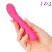 Розовый мини-вибратор с увеличенной головкой - 14 см.