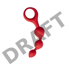 Анальные шарики Moons, 3 x 13 см , цвет бордовый