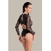 Эротическое боди Waname Grace с длинными рукавами черное (42-44)