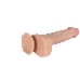 Телесный реалистичный фаллоимитатор REAL с трусиками для страпона - 23 см.