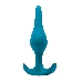Бирюзовая анальная пробка Smooth - 12,5 см.