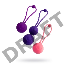 Набор вагинальных шариков L'EROINA by TOYFA Bloom, силикон, фиолетово-розовый, Ø 3,1/3,1/2,6-3 см