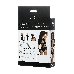 Комплект Glossy HALLE из материала Wetlook (топ, мини-шорты и перчатки), черный, XL