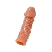Насадка KOKOS с  дополнительной стимуляцией, реалистичная, TPE, бежевый, 14.7 см