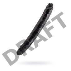 Двусторонний фаллоимитатор Black & Red by TOYFA, ПВХ, чёрный, 31 см