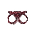 Наручники-оковы из хлопковой веревки Узел-Омега, черно-красные, 3,5 м