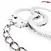 Серебристые металлические оковы с цепочкой