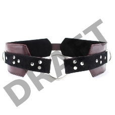 Бордовый пояс с колечками для крепления наручников Maroon Leather Belt Бордовый пояс с колечками для крепления наручников Maroon Leather Belt