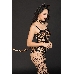 Костюм кошки Candy Girl Kandi (костюм-сетка,топ,трусы с хвостом,чокер,головной убор), черный,OS