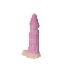 Розовый фаллоимитатор Лев с шипами на головке - 22 см.