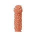 Насадка KOKOS  с дополнительной стимуляцией, реалистичная, TPE, бежевый, 14.7 см