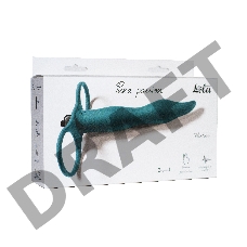 Зеленая вибронасадка для двойного проникновения Flirtini - 15,9 см.