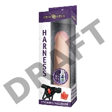 Комплект HARNESS трусики с насадкой  из киберкожи №56 и лубрикант 100 мл