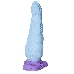 Голубой фантазийный фаллоимитатор Снежный дракон - 28,5 см. 