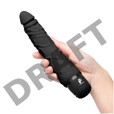 Универсальный черный вибромассажер 7 Realistic Vibrator