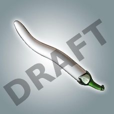 Нереалистичный фаллоимитатор. Стекло №74