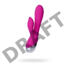 Вибратор с клиторальным стимулятором L'EROINA, силикон, розовый, 19 см