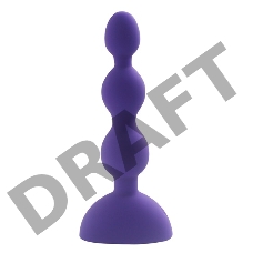 Фиолетовый анальный вибростимулятор Anal Beads S - 14,5 см. 