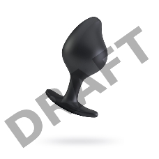 Анальная пробка MystimRocking Force L, электростимуляция, силикон, черная, Ø 4,7 см