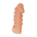  Насадка KOKOS реалистичная с дополнительной стимуляцией, TPE, телесная, 15.6 см