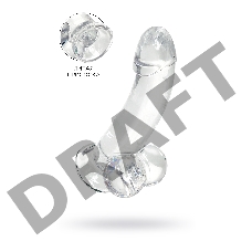 Реалистичный фаллоимитатор A-Toys by TOYFA Cryst, TPE, прозрачный, 15 см