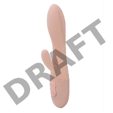 Вибратор с клиторальным отростком Kiara, цвет слоновая кость (SOLAR collection)