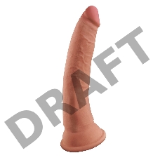 Кофейный фаллоимитатор на присоске 7 Triple Density Cock - 21 см.