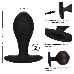 Черная расширяющаяся анальная пробка Weighted Silicone Inflatable Plug Large - 8,25 см.