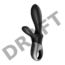 Черный анальный вибратор Heat Climax+ с функцией нагрева - 20,6 см.