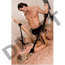 Черная поддержка с подкладкой для комфорта шеи с манжетами на лодыжки