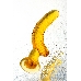 Нереалистичный фаллоимитатор Sexus Glass, стекло, желтый, 17,5 см