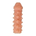  Насадка KOKOS реалистичная с дополнительной стимуляцией, TPE, телесная, 15.6 см