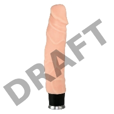 Вибратор-реалистик Nature Skin Big Vibe - 22 см.