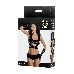 Комплект Glossy из материала Wetlook (топ, мини-шорты и перчатки), черный, S
