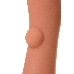 Насадка KOKOS реалистичная с имитацией пирсинга, TPE, телесная, 14.7 см