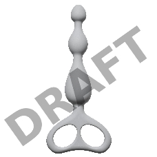 Серая анальная цепочка Ultimate Beads - 17 см.