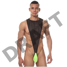 Боди мужское черно-зеленое L/XL